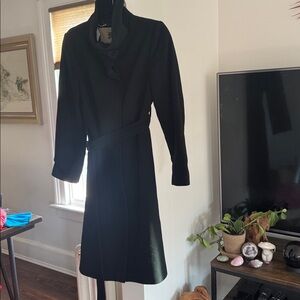 Burberry Black Coat with Chain Detail